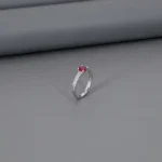 Solitaire Rhodium Ladies Ring