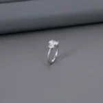 Solitaire Rhodium Ladies Ring