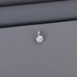 Solitaire Rhodium Pendant