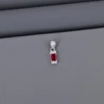 Solitaire Rhodium Pendant