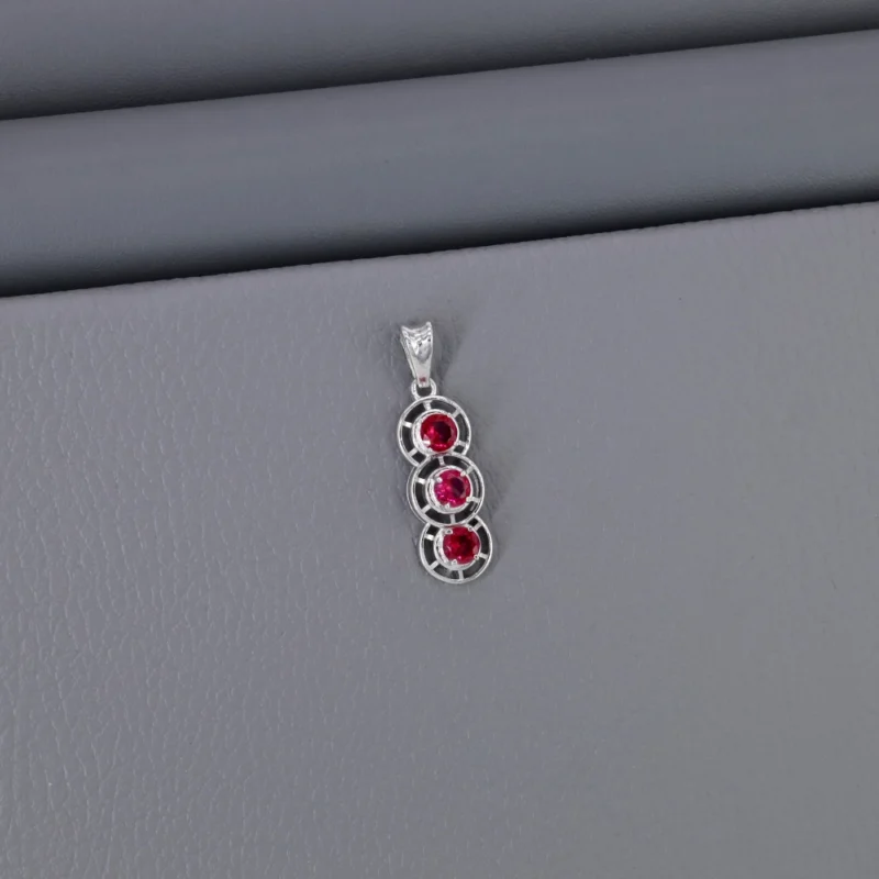Solitaire Rhodium Pendant