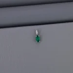 Solitaire Rhodium Pendant