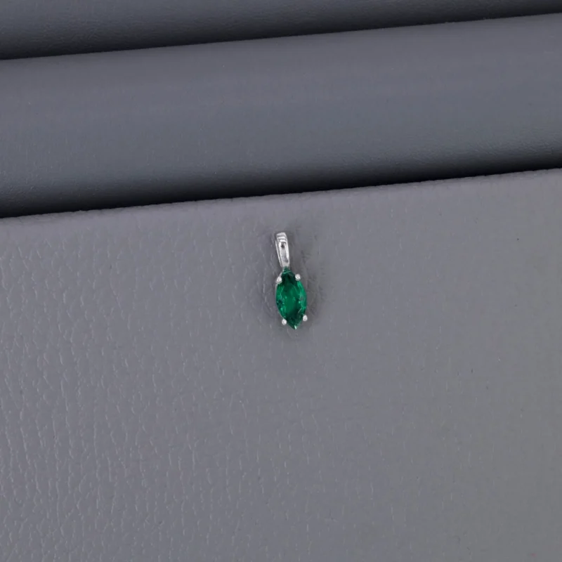 Solitaire Rhodium Pendant
