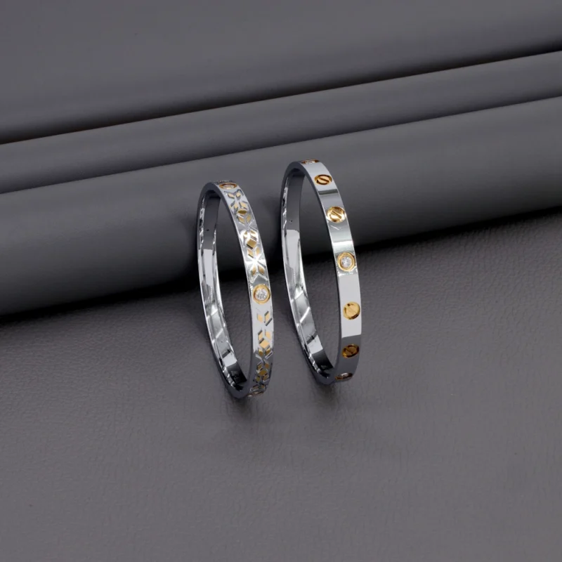 Two Tone Gold Kada